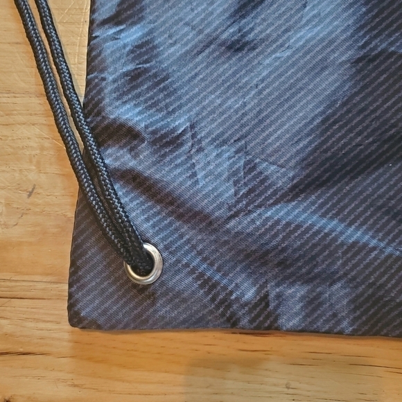 THIRTY One "Parker" Drawstring Cinch Sac Backpack Black Gray Twill - Picture 4 of 12